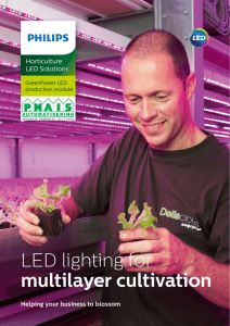 LED lighting for multilayer cultivation