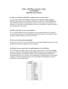ZOLL AED Plus Corrective Action