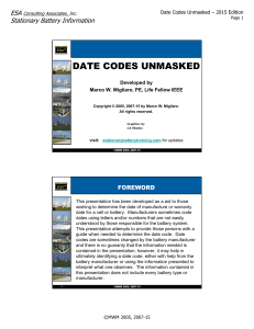 DATE CODES UNMASKED