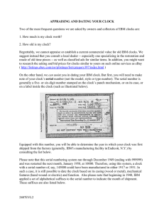 Appraising and dating your clock