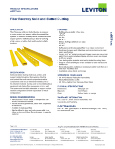 Fiber Raceway Solid and Slotted Ducting