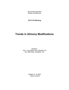Trends in Alimony Modifications