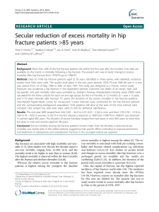 Secular reduction of excess mortality in hip fracture patients >85 years