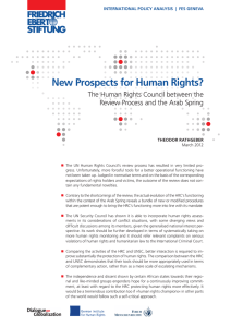 New prospects for human rights? - Friedrich-Ebert