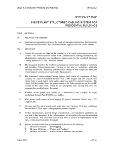 Chap 4\DIV 27 15 00Inside Plant Structured Cabling System for