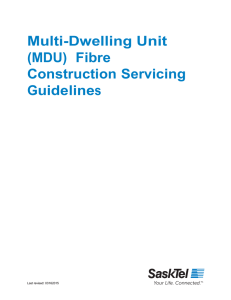 Multi-Dwelling Unit (MDU) Fibre Construction Servicing Guidelines