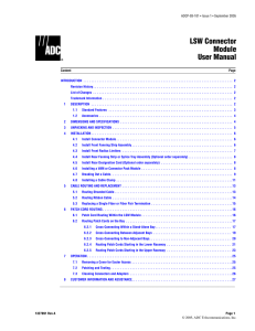 LSW Connector Module User Manual