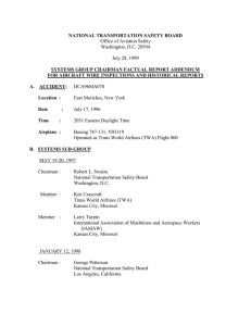 Systems Factual Report Addendum for Aircraft Wire Inspections