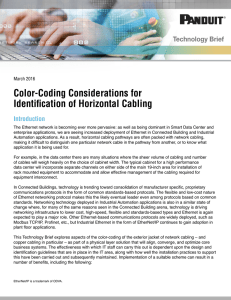 Color-Coding Considerations for Identification of Horizontal Cabling