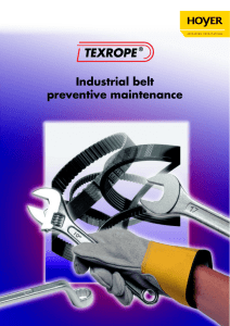 Industrial belt preventive maintenance