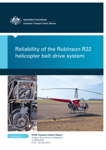 Reliability of the Robinson R22 helicopter belt drive system