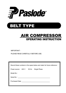 Belt Drive Compressor Manual