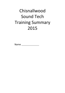 Soundtech 2015 - Chisnallwood Music