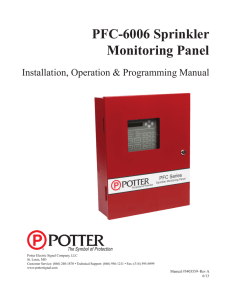 PFC-6006 - Potter Electric Signal Company, LLC