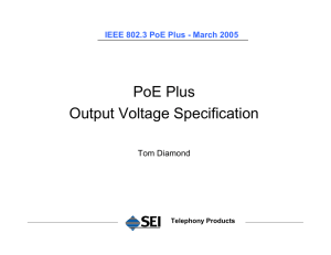 PoE Plus Output Voltage Specification