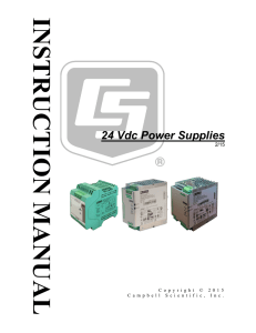24 Vdc Power Supplies