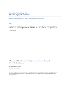 Indirect Infringement From a Tort Law Perspective