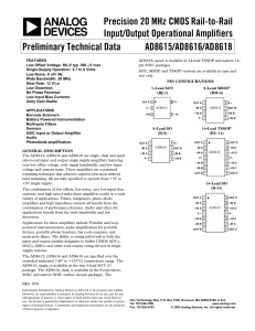 Preliminary Technical Data AD8615/AD8616/AD8618