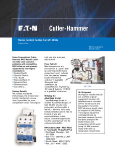 Motor Control Center Retrofit Units