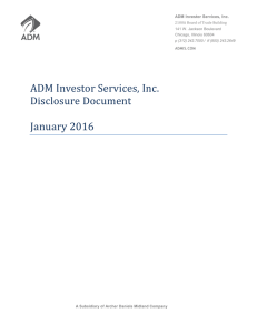 ADM Investor Services, Inc. Disclosure Document January 2016