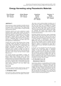 Energy Harvesting using Piezoelectric Materials