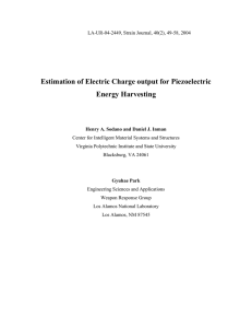 Estimation of Electric Charge output for Piezoelectric