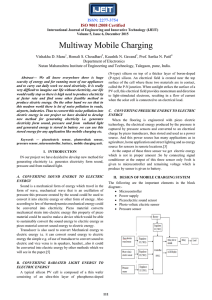 Multiway Mobile Charging - International Journal of Engineering and