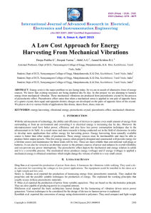 A Low Cost Approach for Energy Harvesting From Mechanical