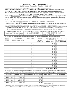 Sea Container: shipping cost worksheet