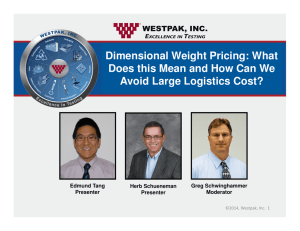 Dimensional Weight Pricing