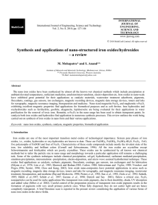 Synthesis and applications of nano