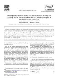 Chemoplastic material model for the simulation of early