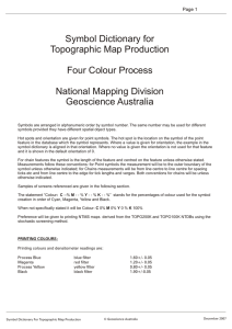 Symbol Dictionary for Topographic Map