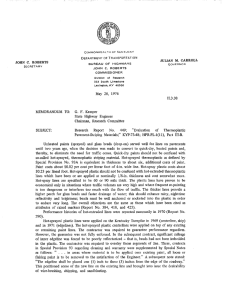 Evaluation of Thermoplastic Pavement-Striping