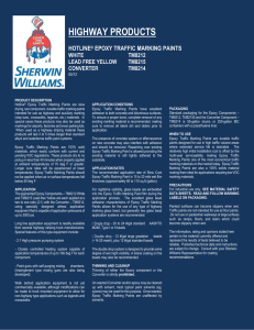 highway products - Sherwin-Williams Pavement Markings