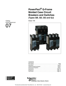 PowerPact Q-Frame Molded Case Circuit Breakers and Switches