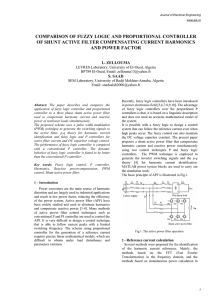 comparison of fuzzy logic and proportional controller of shunt