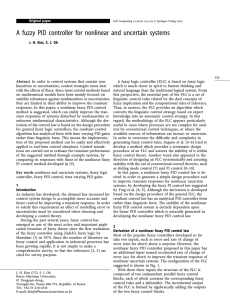 A fuzzy PID controller for nonlinear and uncertain systems