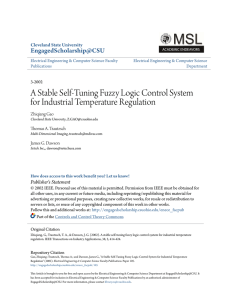 A Stable Self-Tuning Fuzzy Logic Control System for Industrial