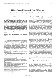 Diabetic Control Using Genetic Fuzzy