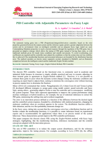 PID Controller with Adjustable Parameters via Fuzzy Logic