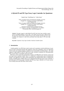 A Hybrid PI and PD Type Fuzzy Logic Controller for Quadrotor