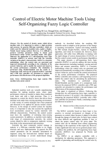 Self-Organizing Fuzzy Logic Controller Control of