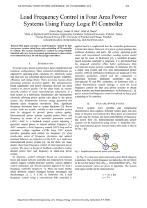 Load Frequency Control in Four Area Power Systems Using Fuzzy