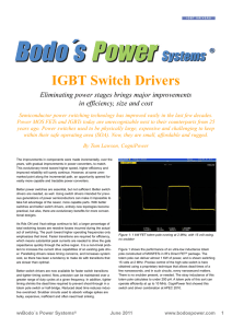 Bodo`s Power Systems IGBT Switch Driver Article