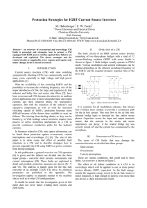 Protection Strategies for IGBT Current Source Inverters