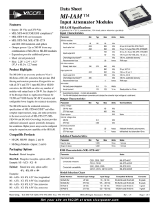 MI-IAM Military Input Attenuator Module Data Sheet