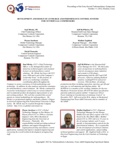 Development and Design of Antisurge and Performance Control