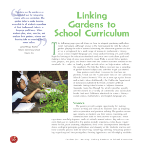 Linking Gardens to School Curriculum