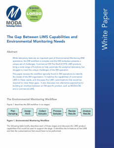 The Gap Between LIMS Capabilities and Environmental